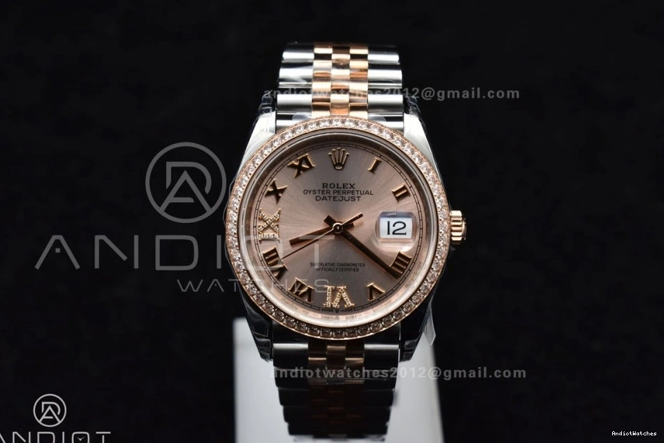 Best Roman 904L DateJust 572 on 36 Bracelet VS RG 126281rbr Edition VSF FreshLook SS Jubilee Dial 1:1 Steel 0226
